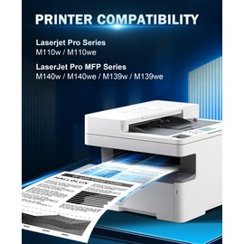 HALLOLUX 141A Toner Cartridge (No Chip) Compatible Replacement for HP 141A Black Laserjet Toner Cateridge W14101A Compatible for HP Laserjet M110we M110 M140we M139w M140w Printer(1 x Black Pack)