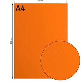 Florence Cardstock Smooth - Coloured Card Making Supplies A4 - Orange - 10 Sheets - Coloured Paper for Scrapbooking, Card Making, Die Cutting and Paper Crafts - 216 GSM - Melon