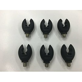 TMC 6 x Black Rod Rubber Rod Butt Grips/Rests. Flexible. Carp and Coarse Fishing. rests, rod