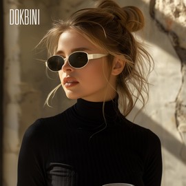 Dokbini Women's Retro Sunglasses - Classic Trendy Polarized Sun Glasses UV400 Protection Fashion Eyewear