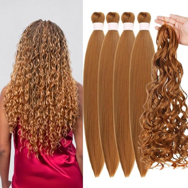 Brow Braiding Hair Pre stretched Curly Braiding Hair for Boho