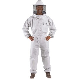 Bees & Co U73 Natural Cotton Beekeeper Suit with Round Veil