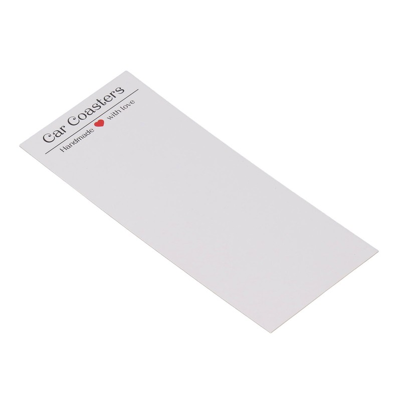 100 Set Car Coaster Packaging White Thick Coaster Display Cards