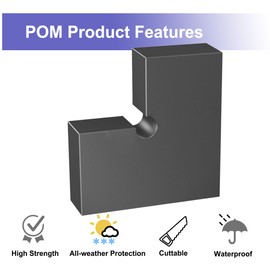 Hehdbz 3 Pack Flat Handrail High Corner Connector, 100mm Strength POM Fittings for Rectangular Cable Railing, Deck & Stair Railing System Accessories
