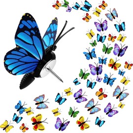 Drawing Pins, Pack of 50 Colour 3D Butterfly Push Pins Decorative Thumbtacks Cute Picture Bulletin Board Pins for Cork Board Black Board Card Wall Calendar Photo Office Supplies