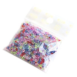 Nippon Chuko KE925 Diamond Cut Type No-Hole Beads, 0.3 oz (10 g), Mixed Color, Accessories Beads, No-Hole Beads