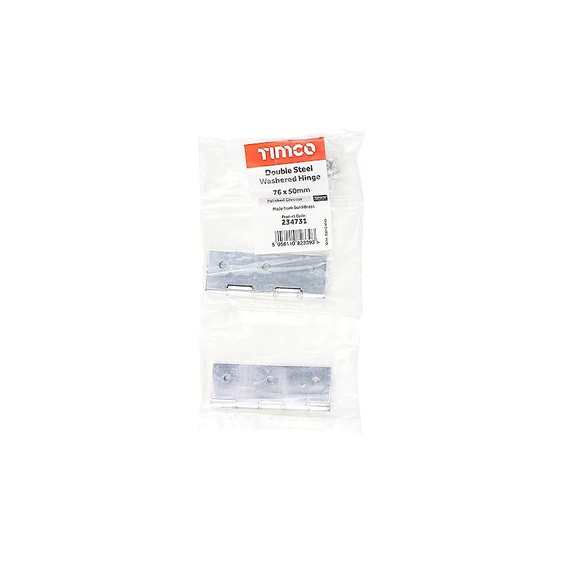 Timco - Double Steel Washered Hinges - Solid Brass -