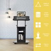 Tangkula Mobile Laptop Podium, Portable Height Adjustable Podium Stand, Standing
