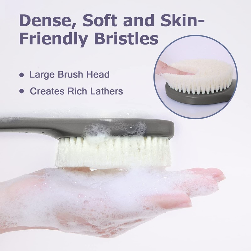 Body Brush Back Scrubber, 17 in Never Mold Back Brush