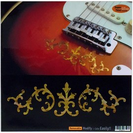 Inlaystickers Guitar & Bass Sticker SRV/Stevie Ray Vaughan Vine Ochre B-180SRV-OC