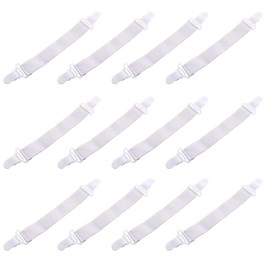 12 Pcs Adjustable Bed Sheet Fasteners Suspenders, Sheet Band Straps Clips, Bed Sheet Holder