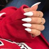 Matte White Press on Nails Almond Shaped Medium Almond Nails