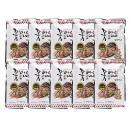Korea Snack Seasoned Dried Squid Slices Over Flowers 15g, Pack of 10, Seasoned Dried Seafood, High-Protein, Low-Fat, Easy to Eat, Ready-to-Eat Squid Slices