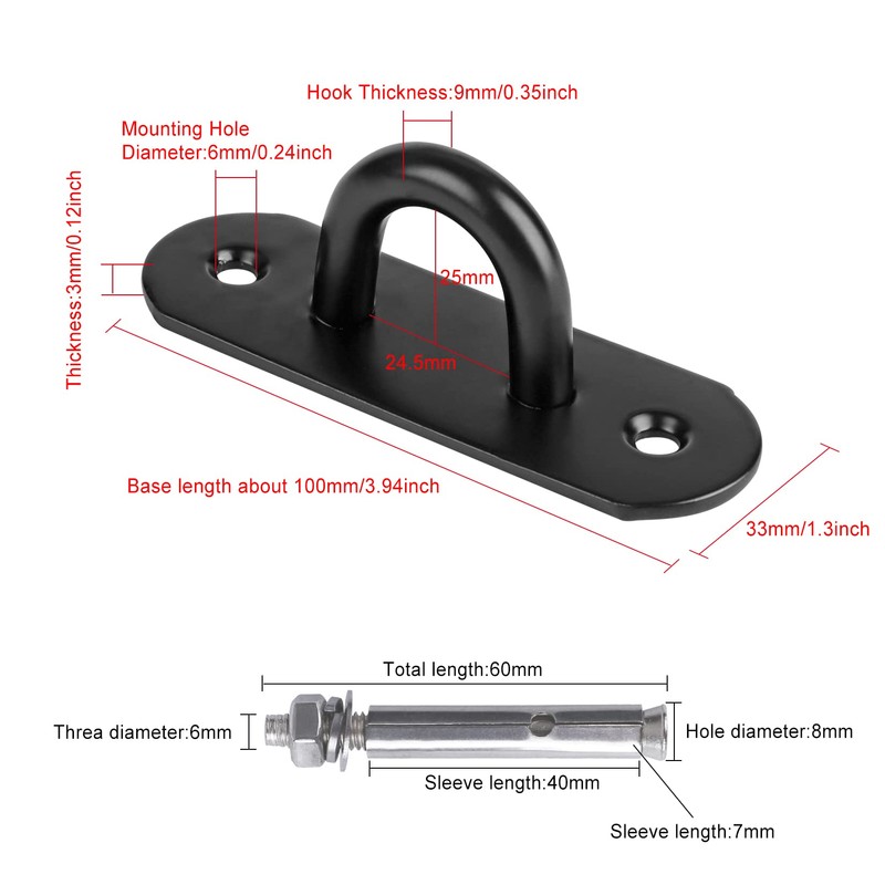 Dairzitv 2 PCS Stainless Steel Heavy Duty Ceiling Hooks with