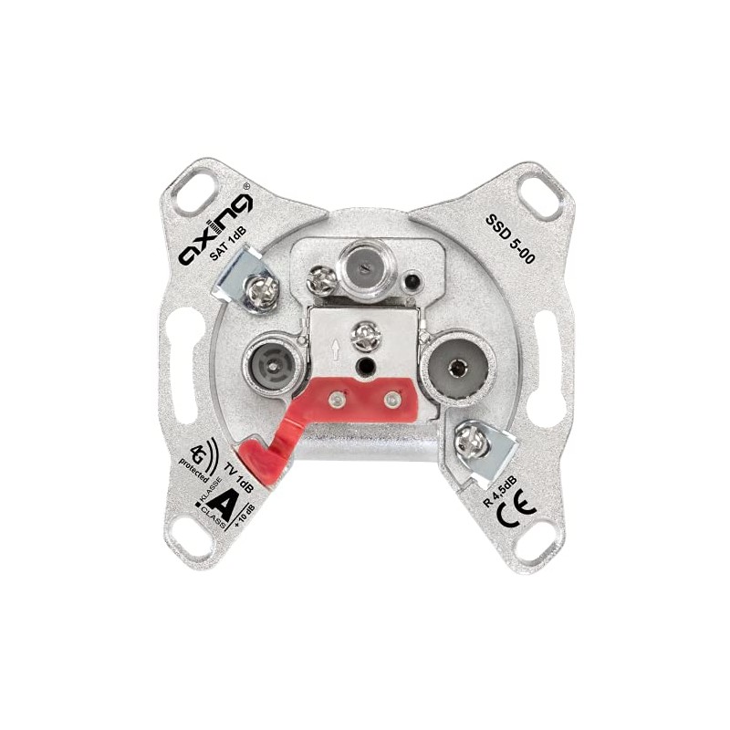 Axing SSD 5-00 Antenna Socket TV, VHF, SAT Flush-Mounted Spur