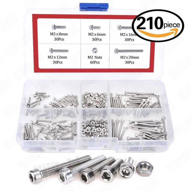 Hilitchi 420pcs M2 M3 Stainless Steel Hex Socket Head Cap
