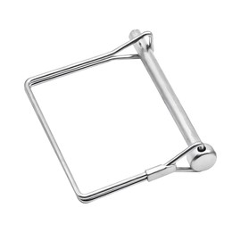 Famgee 10 Pcs Shaft Locking Pin Coupler Wire Lock Pin Hitch Pin for Farm Trailers Wagons Lawn Garden Hitches 1/4 Inch Diameter (Silver) (Square)