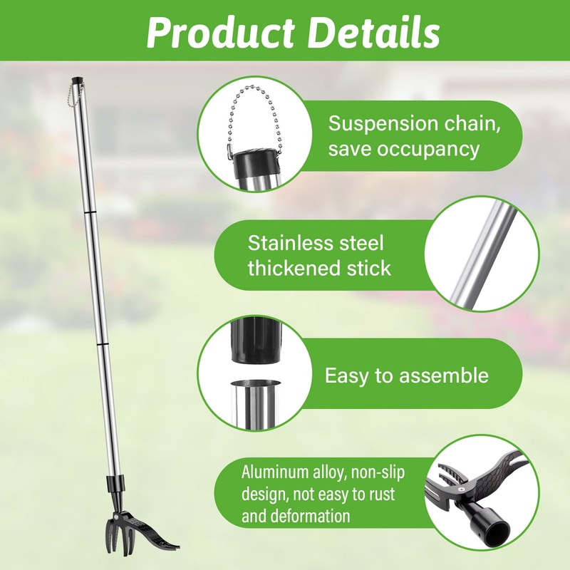 Weed Puller,Stand Up Weeder Hand Tool Weed Remover Tool with
