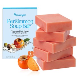 6 PCS Persimmon Soap for Body Odor, Cold-Process Persimmon Soap Bar