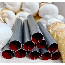 CULIMI Foam Roll Moulds - 8 cm / 3.14 Inches Set of 10 Foam Roll Mould Iridescent Curl Mould Cream Rolls Non-Stick Coating Tubes