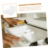 GRIRIW 7pcs Clear Plastic Drawer Organizer Versatile Storage Bins for