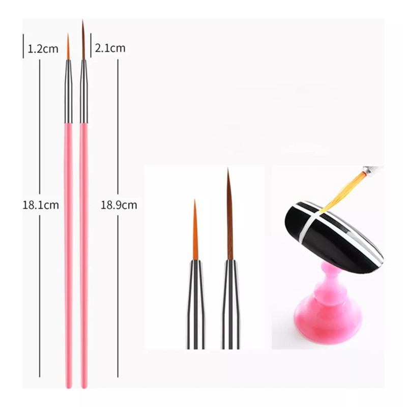 generic Juego De Pinceles De Uñas De 15 Piezas Para