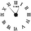 DIY Wall Clock Roman Numerals Frameless Mirror Surface Wall Clock