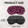 QLMX Preppy Leopard Silk Eye Mask for Sleeping, Leopard Mask,