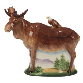 Certified International Mountain Summit 3-D Moose Cookie Jar