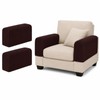 Wnote 2Pcs Stretch Sofa Armchair Covers for Recliner Couch Brown
