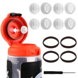 Gosknor 4pcs Dispensing Rubber Valves Compatible with Gatorade Water Bottle, Silicone Valve Replacement Lid for Gatorade GX 30oz & Plastic Inserts & Seals & Screwdriver