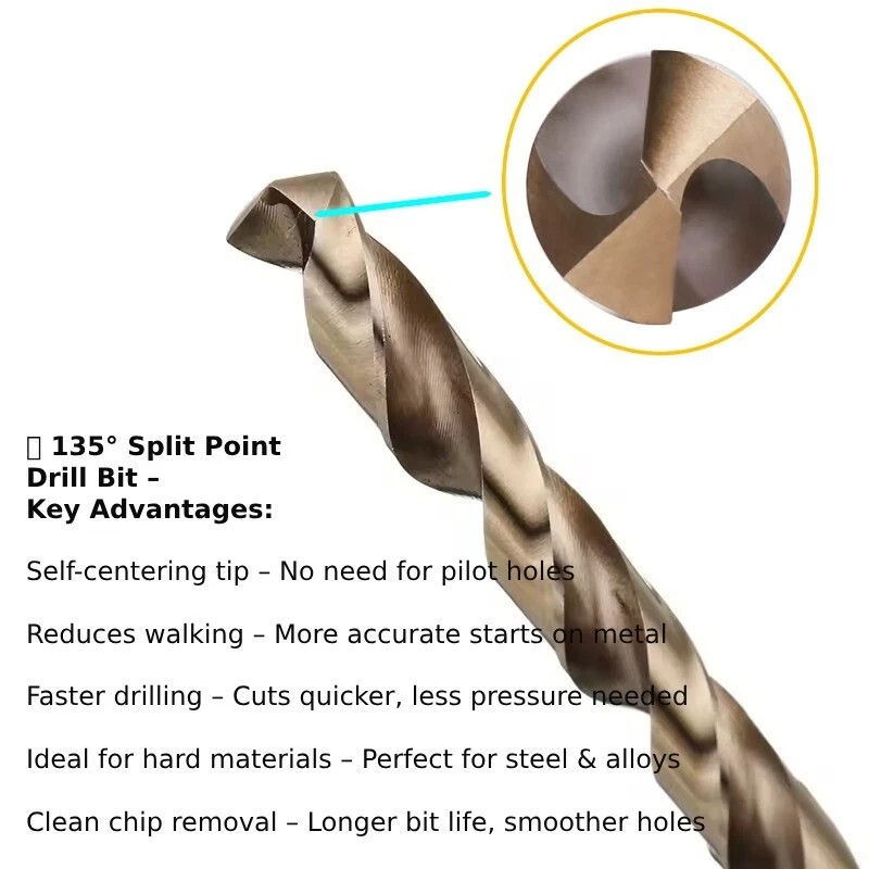 HF Cobalt Drill Bit Set Aircraft Extension 9/64" x 6"