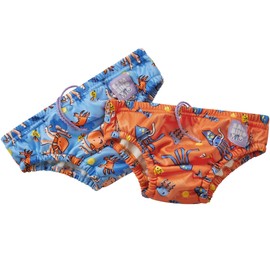 Bambino Mio, Revolutionary Reusable Swim Nappy Pants for Babies and Toddlers, Boys and Girls, Bubbles, Pack of 2, 2-3 Years