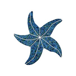 Small Starfish Ceramic Swimming Pool Mosaic (6", Blue)