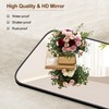 COFENY Bathroom Mirror, 24x40 inch Black Rectangle Wall Mounted Mirror