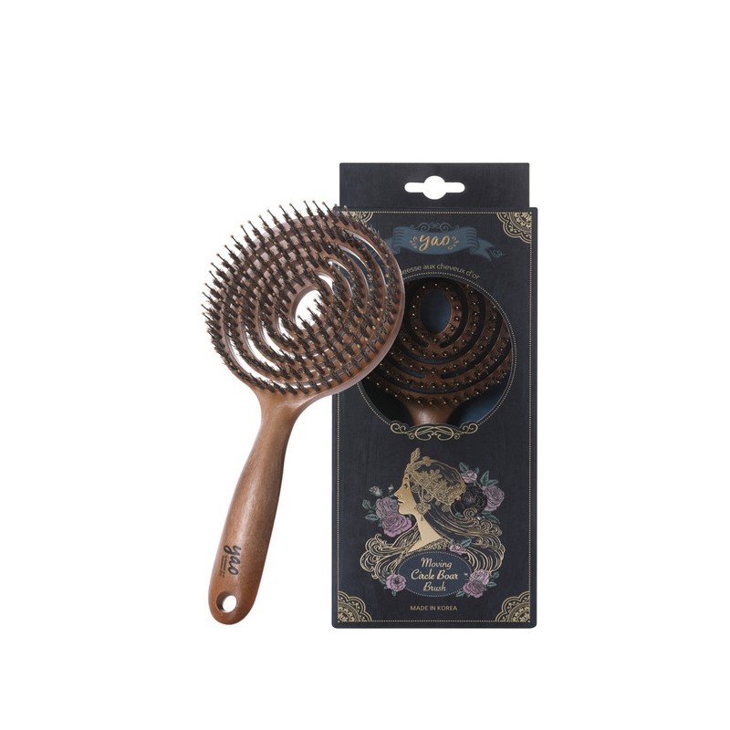 Wood Circle Boa Brush / 우드서클보아 브러쉬