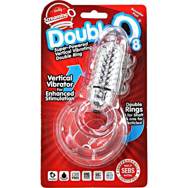 Screaming O Doubleo 8, Clear,1 Count