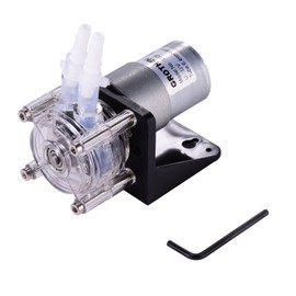 GROTHEN DC 12V Peristaltic Pump with Silicone Tubing High Flow Water Liquid Pump Dosing Vacuum Pump Self-Priming Anti-Corrosion Adjustable Flow for DIY Aquarium Lab Chemical Analysis Dosing Additives L Style