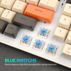 Rii RK909 Wired Mechanical Gaming Keyboard, Blue Switches, 100 Keys,