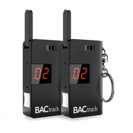 BACtrack BACtrack Keychain Breathalyzer - Black (2 Pack) | Ultra-Portable Pocket Keyring Alcohol Tester for Personal Use