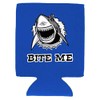 Bite Me Shark Collapsible Can Coolie (Royal Blue, 2 Pack)