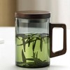 WwwLryct Tea Infuser Mug 400ML/15.5oz，Borosilicate Glass Infusion Mug Dishwasher Safe