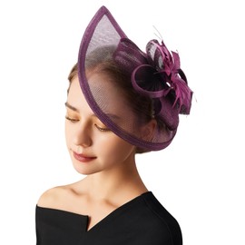 AQOKKA Women Fascinators Hats Flower Fascinators with Headband and Clip Tea Party Headwear for Women and Girls