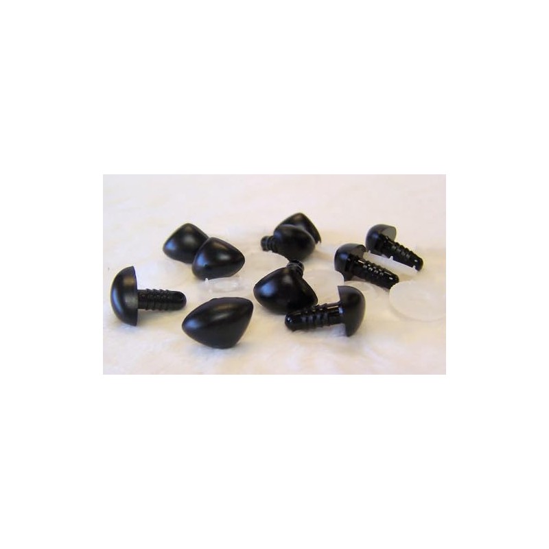 Sassy Bears 9mm Black D-Type Safety Noses (10 noses) for