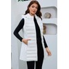 MODERN BUBBLE Long Puffer Vest for Women with Hood Lightweight
