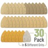 Bates Mouse Detail Sander Pads - 30 Pcs, 40/80/120/180/240 Grits,