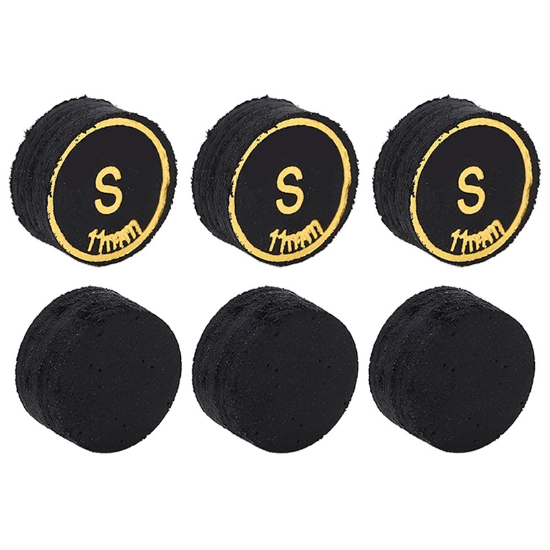 6PCS Billiard Cue Tips PU Multiple Layer Pool Cue Tips