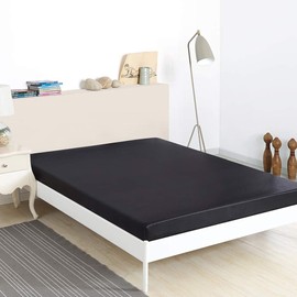 GraceVally Fitted Sheet, Single, Stylish, Smooth Satin, Shiny, Silk, Solid, Breathable, Moisture Wicking, Washable, Absorbent and Quick Drying, Sold Individually Mattress Cover