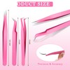 6 Pcs Lash Tweezers Eyelash Extension Tweezers, Stainless Steel Straight