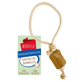 MERVELA® Cotton Chew Rope with Coffee Wood Bone for Dogs - Natural Chew Toy, Dental Care & Durable - For All Dog Sizes (Chew Rope 5)